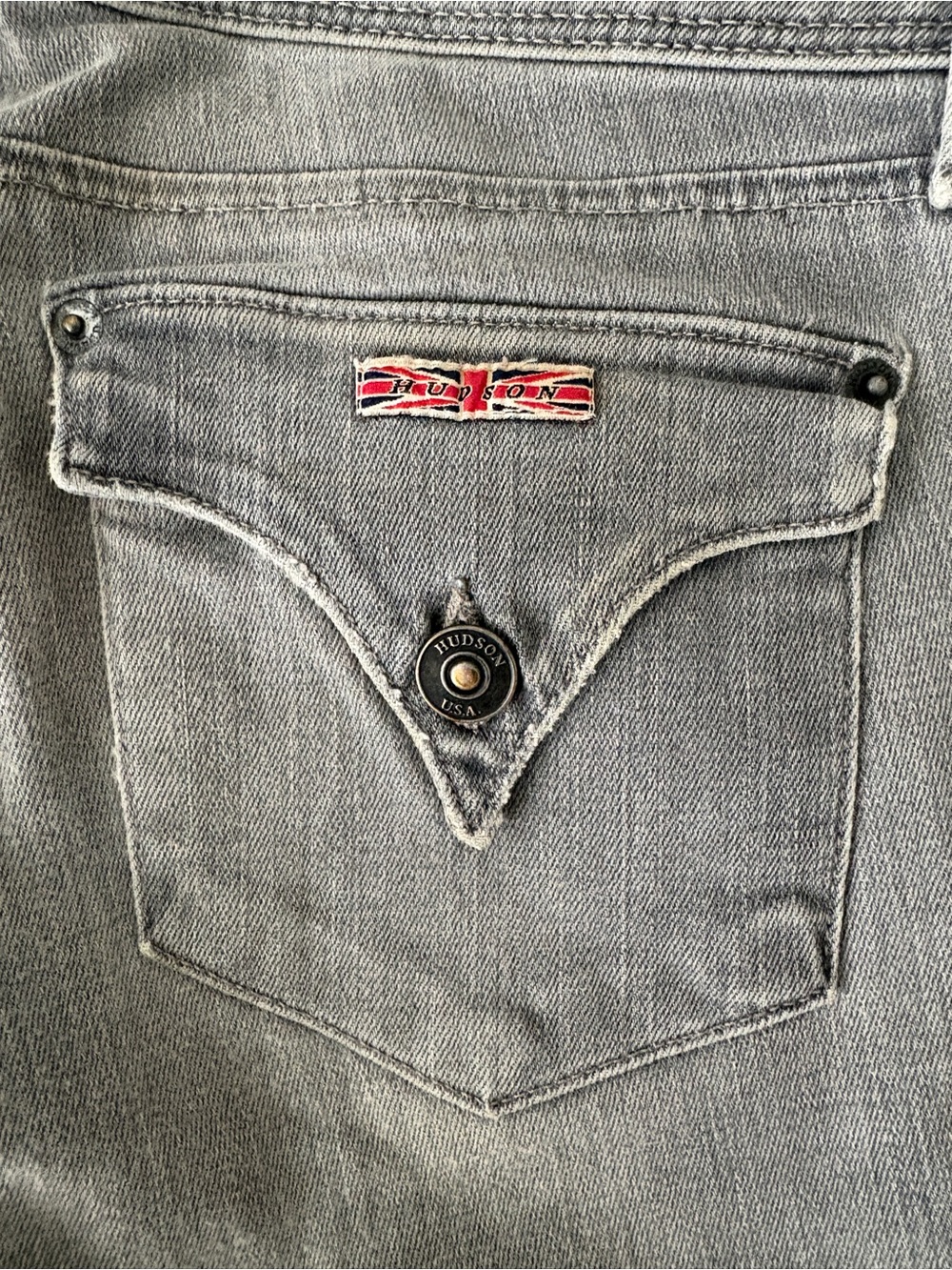 Womens Hudson jeans gray made in Mexico